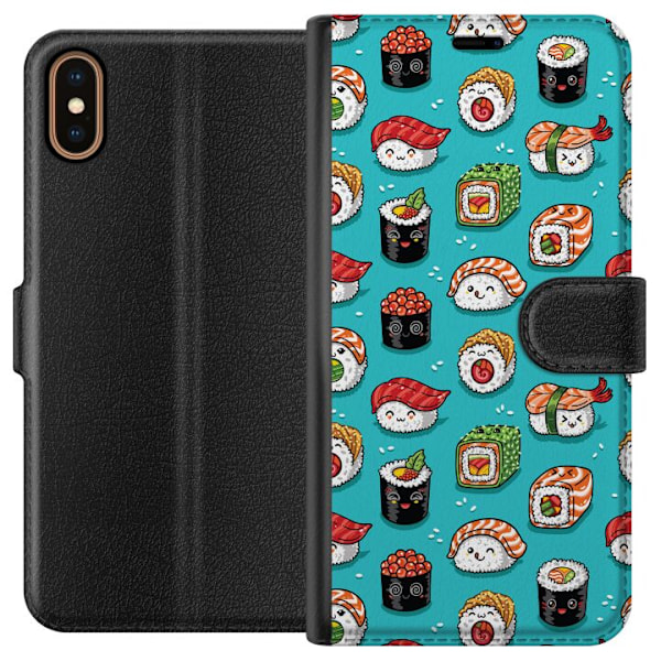 Apple iPhone X Plånboksfodral Sushi