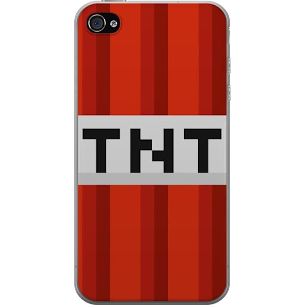 Apple iPhone 4 Läpinäkyvä kuori Minecraft TNT