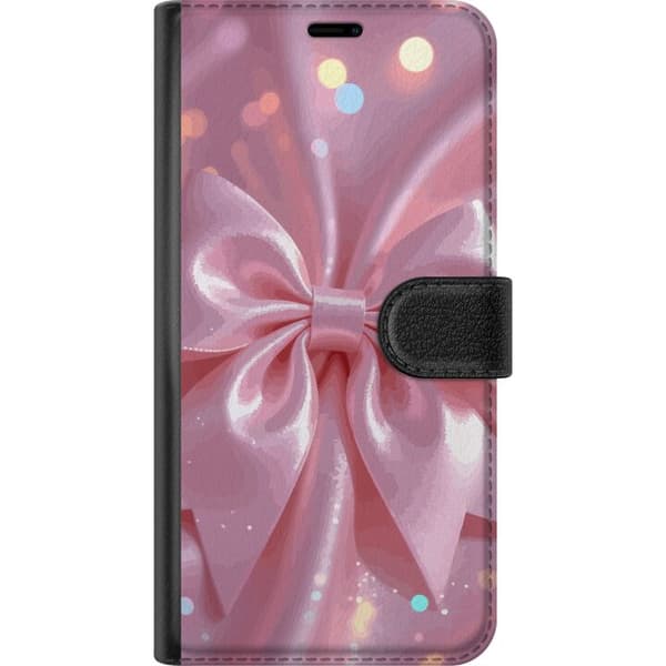 Kompatibel Tegnebogsetui til Samsung Galaxy S10 Lite Lyserød silkeroset – Elegant glitrende bånd med lyseffekter