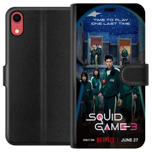 Apple iPhone XR Plånboksfodral Squid Game Säsong 3 Seriefigurer Populärt TV Serie Motiv Ikoner Spänning Drama Asiatisk Design Trend