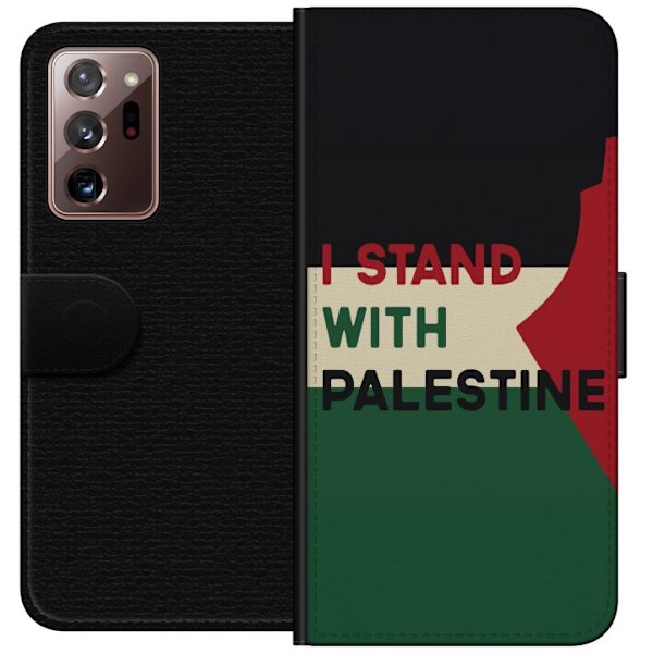 Samsung Galaxy Note20 Ultra Plånboksfodral Stand with Palestine – solidaritetsdesign med starkt budskap