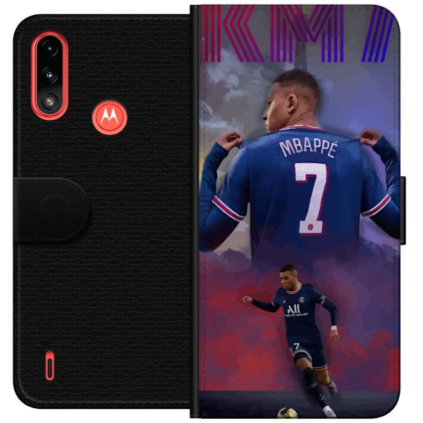 Motorola Moto E7 Power Lompakkokotelo MAP Jalkapallo Design Graafinen Kuviointi Moderni Urheiluaihe Trendikäs Jalkapallo Suosittu Graafinen Tyyli Mot