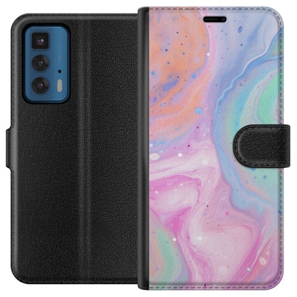 Motorola Edge 20 Pro Tegnebogsetui Pastelmarmor