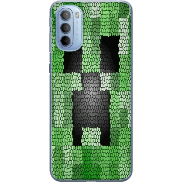 Motorola Moto G31 Läpinäkyvä kuori Creeper / Minecraft