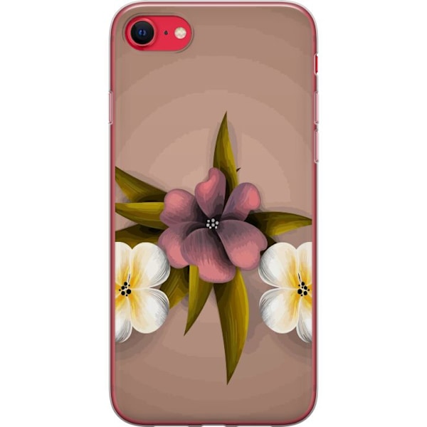 Apple iPhone 16e Gennemsigtig cover Tropiska blommor