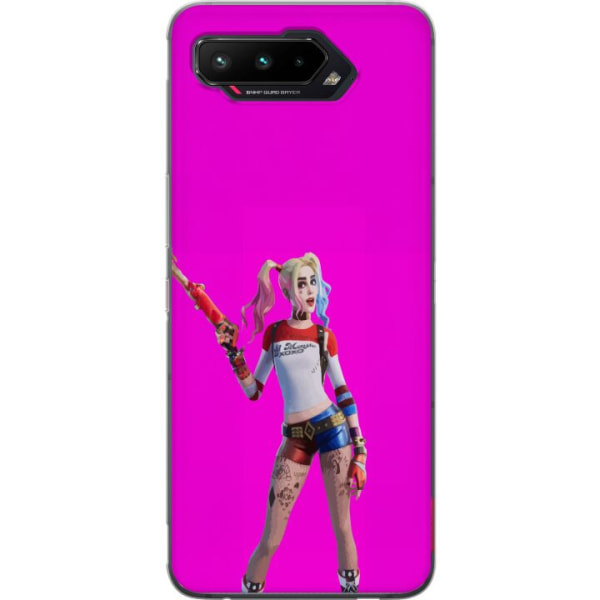 Asus ROG Phone 5 Gjennomsiktig deksel Fortnite - Harley Quinn