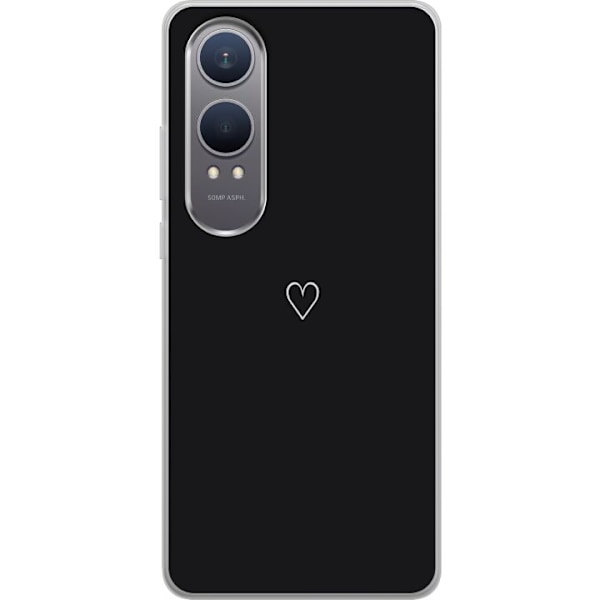 OnePlus Nord CE4 Lite Gennemsigtig cover Hjerte Sort