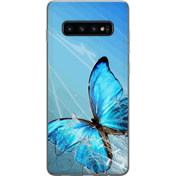 Samsung Galaxy S10 Gennemsigtig cover Sommerfugl