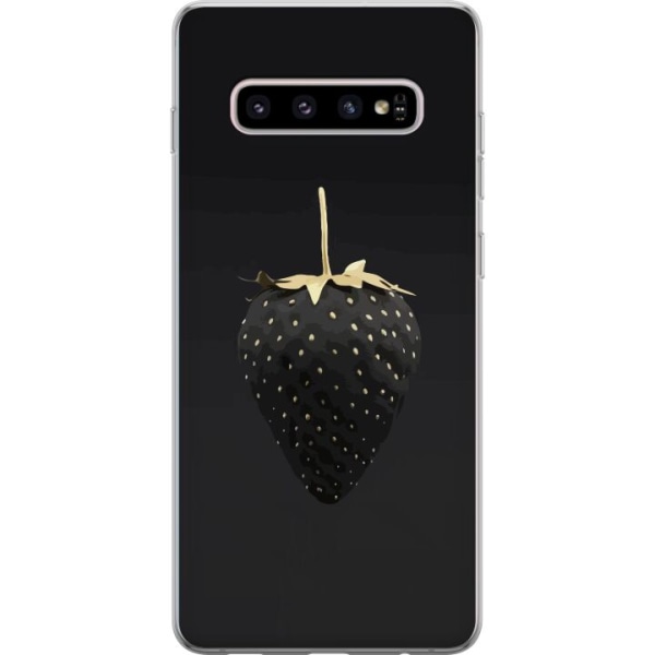 Samsung Galaxy S10+ Gjennomsiktig deksel Luksuriøs Jordbær