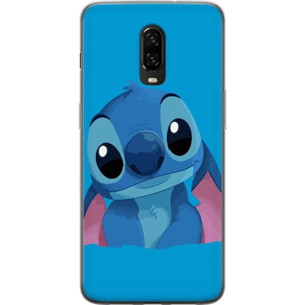 OnePlus 6T Läpinäkyvä kuori Stitch Sininen