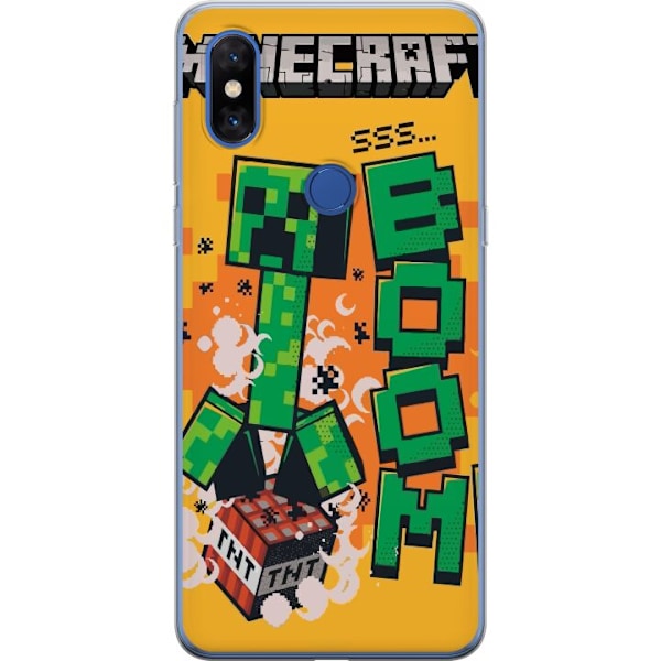 Xiaomi Mi Mix 3 Läpinäkyvä kuori Minecraft Boom