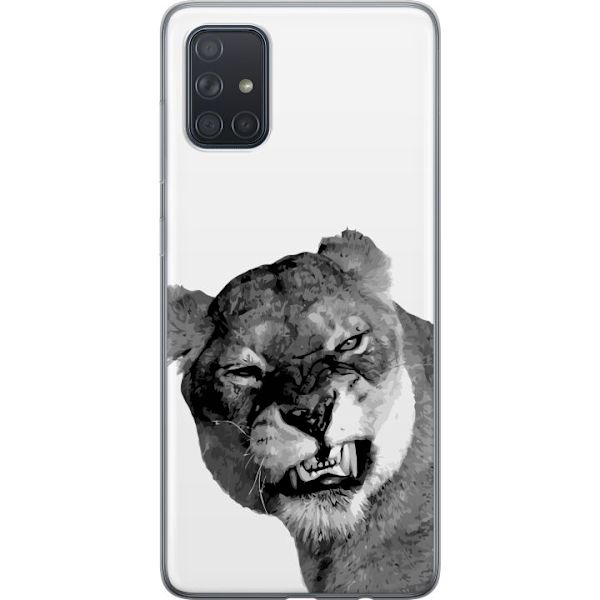 Samsung Galaxy A71 Läpinäkyvä kuori Leijona Taiteellinen Eläinaihe Afrikkalainen Tyyli Viidakon Tunnelma Graafinen Suunnittelu Kotikoristeet Eläi