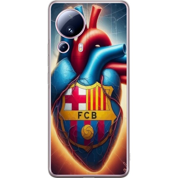 Xiaomi 13 Lite Gennemsigtig cover FCB Hjerte