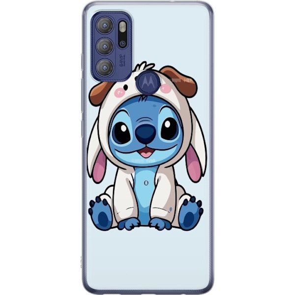 Motorola Moto G60S Genomskinligt Skal Stitch Hundkostym Lilo & Stitch Disney Roligt Motiv Blå Alien Seriefigur Populär Barn Disneyfilm