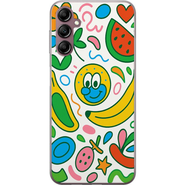 Samsung Galaxy A14 5G Gennemsigtig cover Sommerfugle Slør