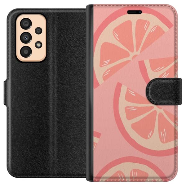 Kompatibelt Plånboksfodral till Samsung Galaxy A33 5G Pink Lemonade