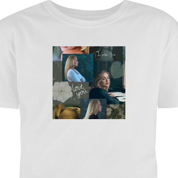 Børne T-shirt | Behagelig T-shirt til Børn Adele hvid 5-6 År