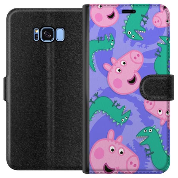 Kompatibelt Plånboksfodral till Samsung Galaxy S8 Greta Gris