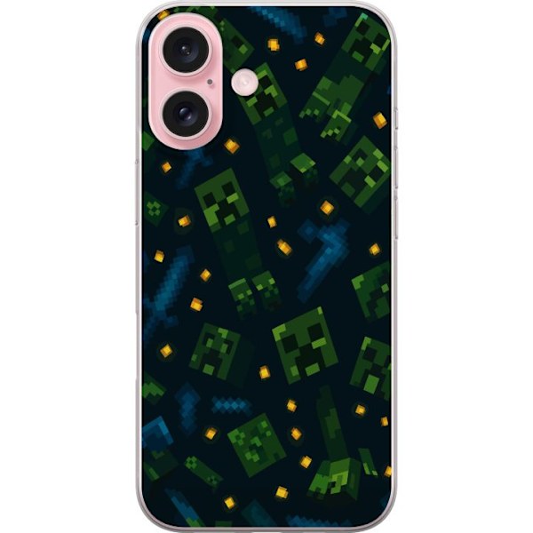Apple iPhone 16 Gjennomsiktig deksel Minecraft Dungeons Mob