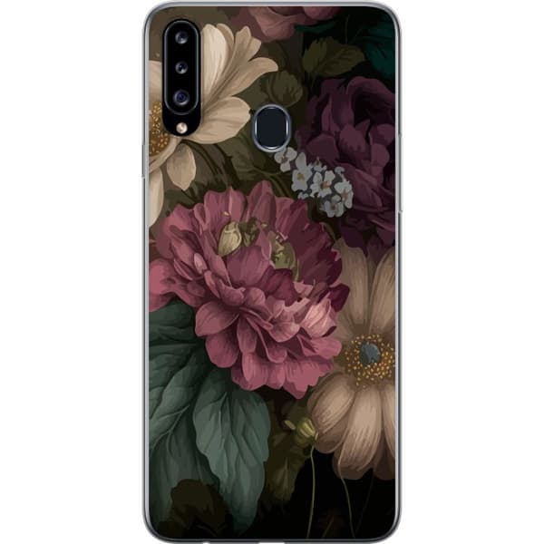 Kompatibelt Mobildeksel til Samsung Galaxy A20s Blommor