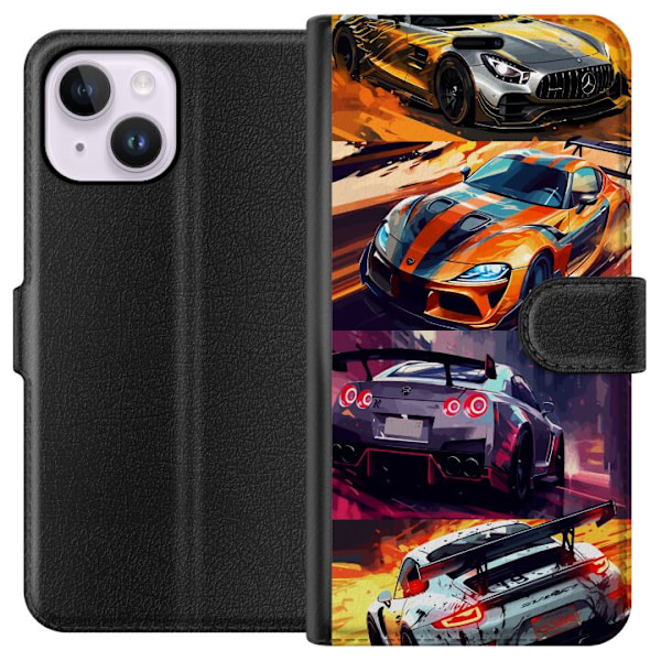 Apple iPhone 15 Plus Tegnebogsetui Rallyfeber - fartfyldt moti