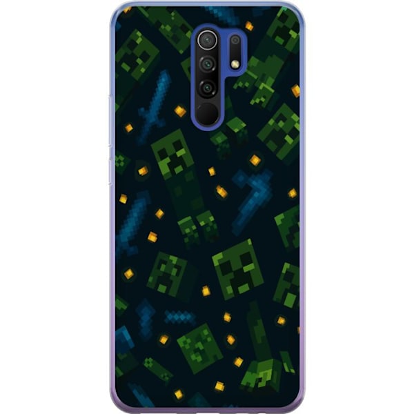 Xiaomi Redmi 9 Läpinäkyvä kuori Minecraft Dungeons Mob