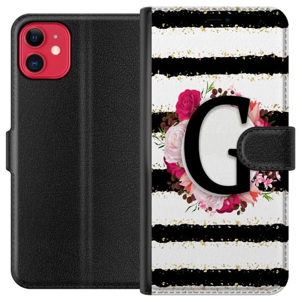 Kompatibel Tegnebogsetui til Apple iPhone 11 Bogstaven G