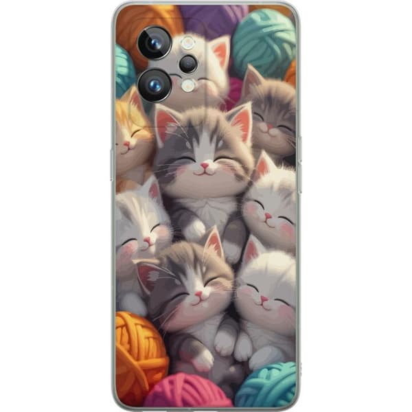 Kompatibelt Mobilskal till Realme GT2 Pro Sovande kattungar beige