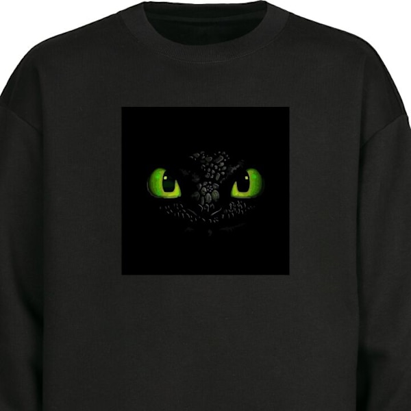 Sweatshirt for Barn | Myk og Klassisk Collegegenser Draketreneren svart one size