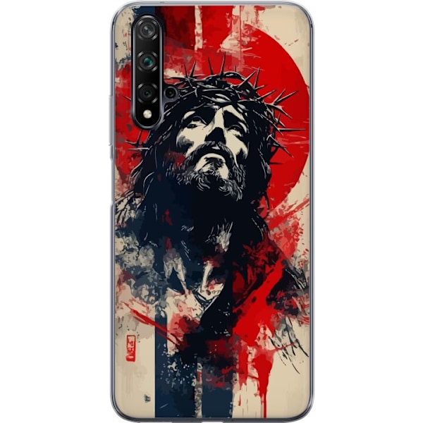 Huawei nova 5T Läpinäkyvä kuori Jeesus ristillä - kristillinen aihe vahvalla symboliikalla uskosta ja toivosta
