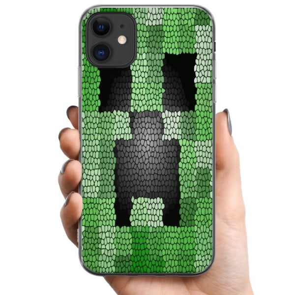 Apple iPhone 11 TPU Mobilskal Creeper / Minecraft