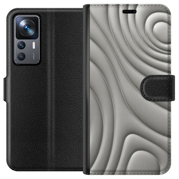 Xiaomi 12T Pro Lompakkokotelo Hopea-aallot