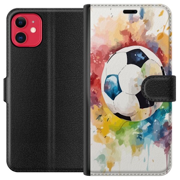 Apple iPhone 11 Tegnebogsetui Fodbold