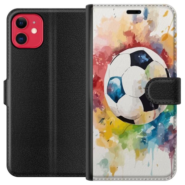 Kompatibelt Plånboksfodral till Apple iPhone 11 Fotboll