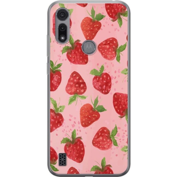 Motorola Moto E6i Genomskinligt Skal Strawberry Dreams – jor