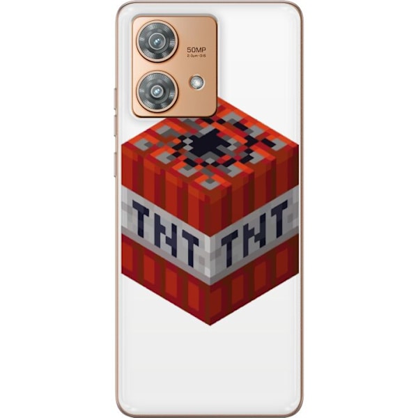 Motorola Edge 40 Neo Läpinäkyvä kuori Minecraft TNT