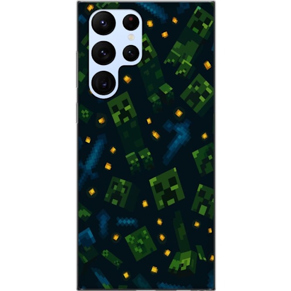 Samsung Galaxy S22 Ultra 5G Läpinäkyvä kuori Minecraft Dung