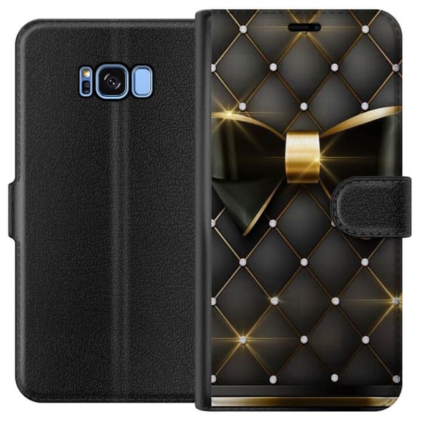 Kompatibelt Lommeboketui til Samsung Galaxy S8 Gullrosett