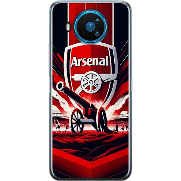 Nokia 8.3 5G Läpinäkyvä kuori Arsenal