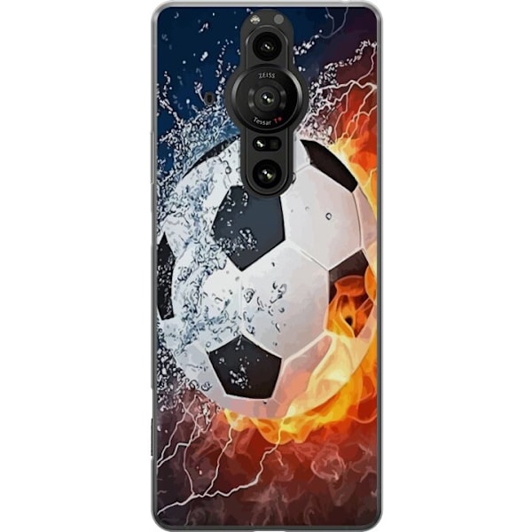 Sony Xperia Pro-I Gennemsigtig cover Fodbold Ild