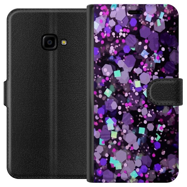 Samsung Galaxy Xcover 4 Tegnebogsetui Lilla Glitter