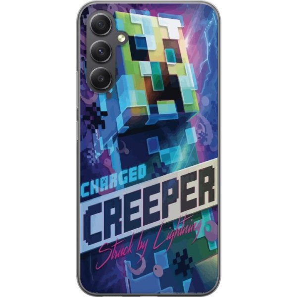 Samsung Galaxy A05s Läpinäkyvä kuori Minecraft Creeper