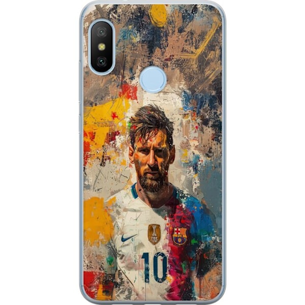 Xiaomi Mi A2 Lite Gennemsigtig cover Messi Art