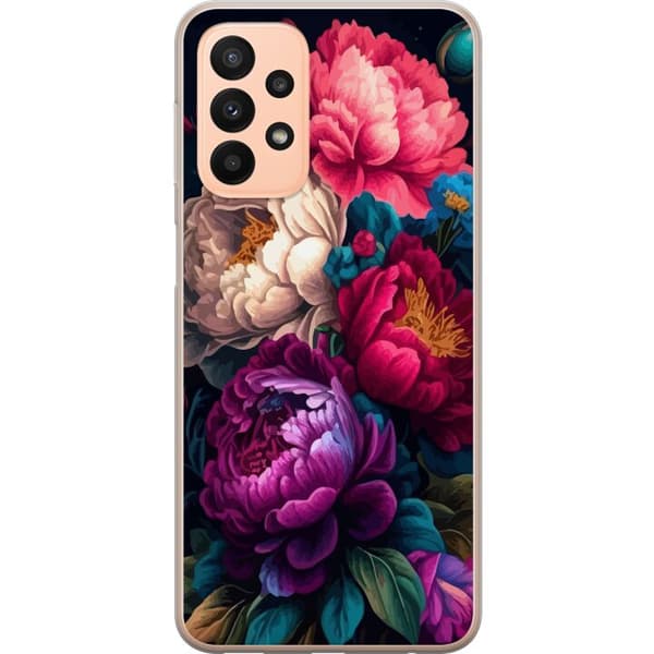 Kompatibelt Mobildeksel til Samsung Galaxy A23 Färgglada blommor