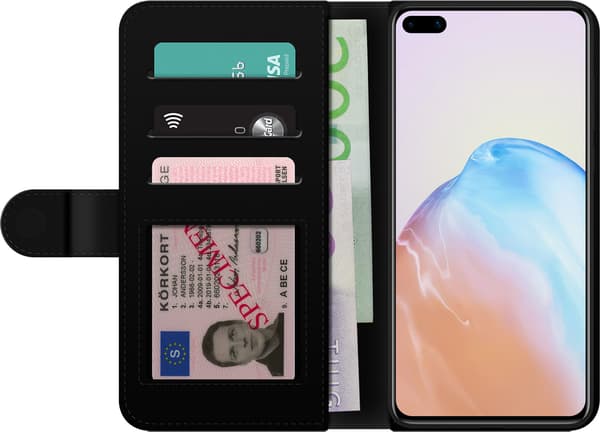 Kompatibelt Lommeboketui til Huawei P40 Blå elgitarr blå