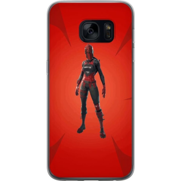 Samsung Galaxy S7 Gennemsigtig cover Fortnite - Rød Ridder