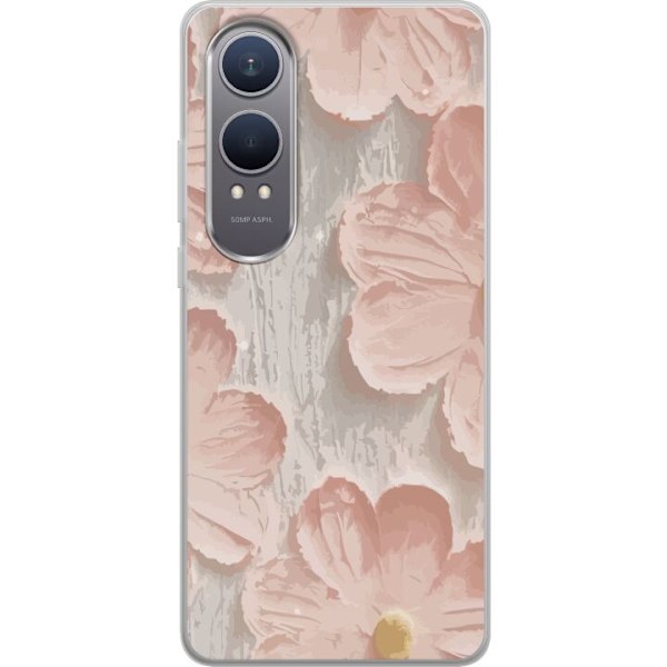 OnePlus Nord CE4 Lite Gennemsigtig cover Rosa Blomster