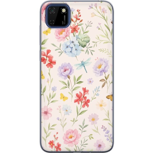 Huawei Y5p Gjennomsiktig deksel Blomster