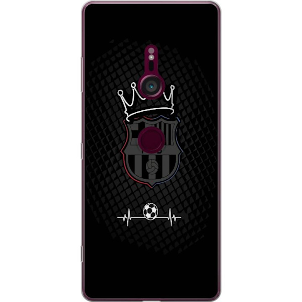 Sony Xperia XZ3 Läpinäkyvä kuori FC Barcelona Emblem Jalkapalloaihe Sininen Punainen Seuramerkki Katalonia La Liga Fanit Suosittu Ikoninen