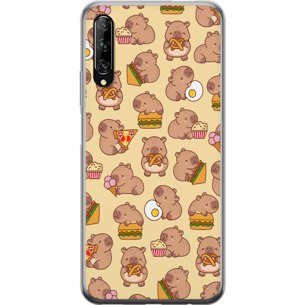 Huawei P smart Pro 2019 Gjennomsiktig deksel Kawaii capybara mobildeksel med flere søte figurer